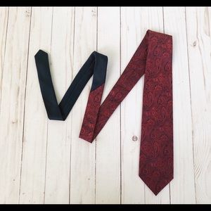 Tommy Hilfiger Silk Blue and Red Patterned Tie